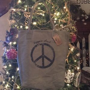NWT. Boho Hippie Chick Tote. Canvas material